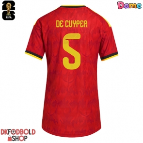 Belgien Maxim De Cuyper #5 Hjemmebanetrøje Dame VM 2026 Kort ærmer